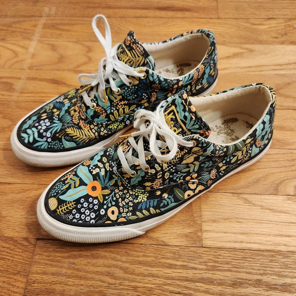 Keds x Rifle Paper Co - Anchor Lourdes Floral - Black Floral - 7M